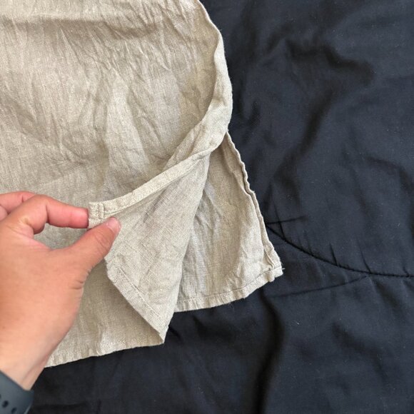 Like New Not Perfect Linen Langley Midi Slip Dress - Size S, Natural - Picture 3 of 7